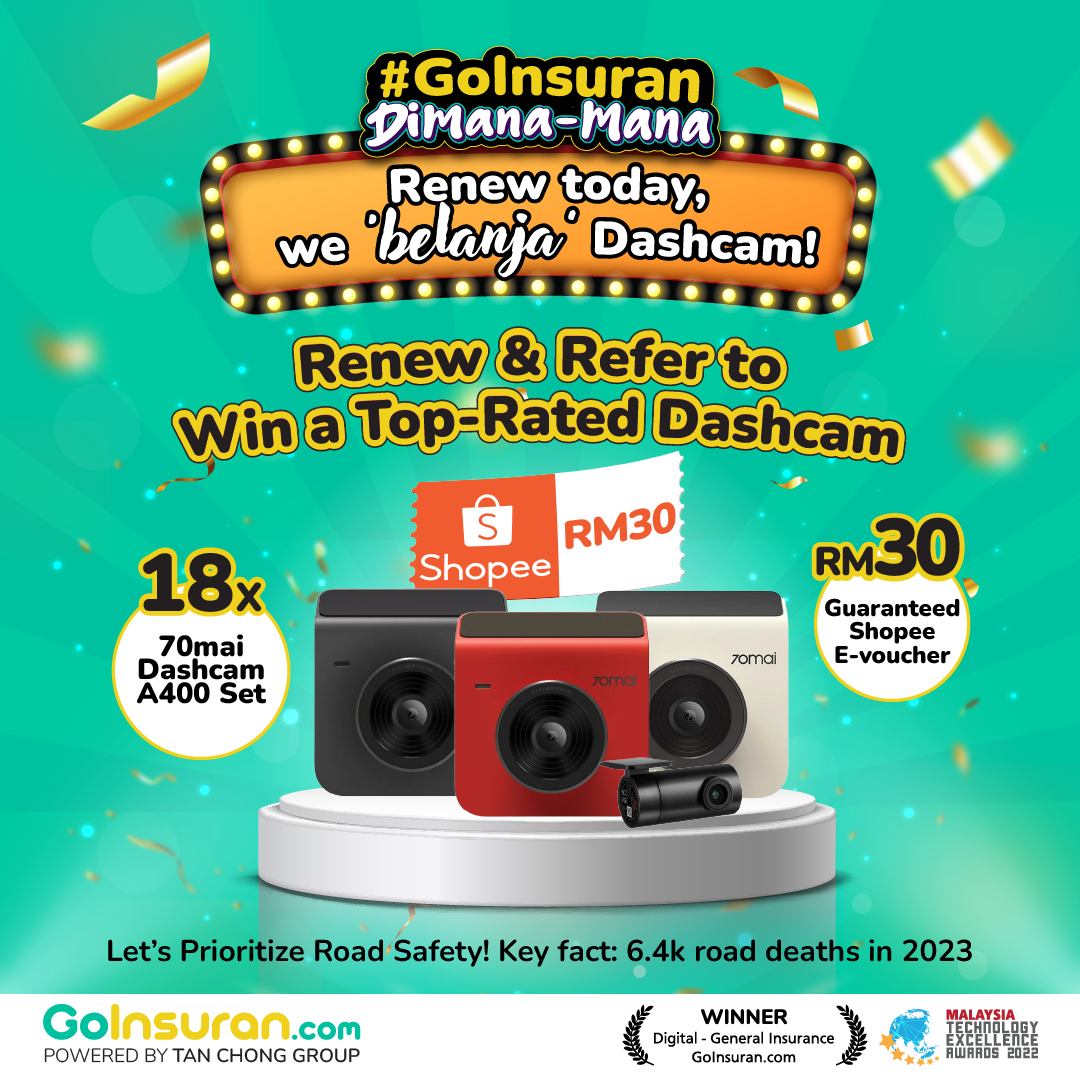 Read more about the article GoInsuran Dimana-Mana: Renew Today, We ‘Belanja’ Dashcam!